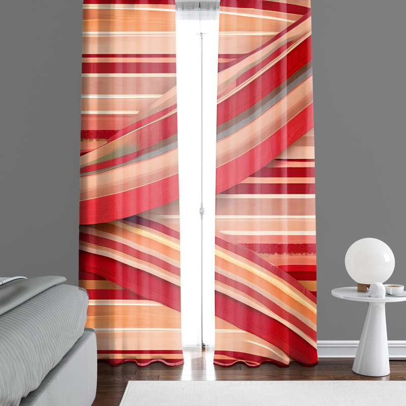 Paire de rideaux semi-transparents en polyester Ethem, L 20 po x L 61 po