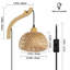 Applique murale en bambou avec fermoir en lanterne Pacitte