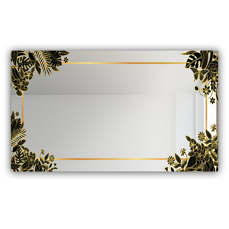 Miroir de salle de bain Glam, H 29,5 po x l 39,4 po, Capitale botanique