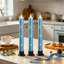 Unscented Flameless Taper Candle with Plastic Holder-1743235057