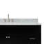 Meuble-lavabo sur pied simple 67 po avec plateau en marbre de Carrare Partham-93068106
