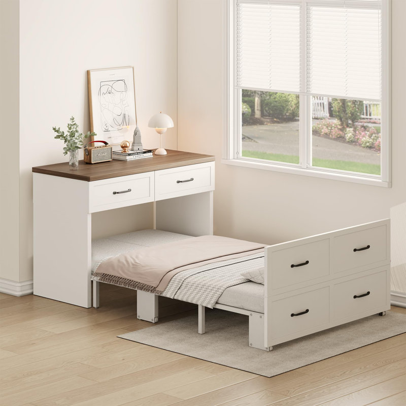 Armoire-lit escamotable avec matelas élégant et minimaliste