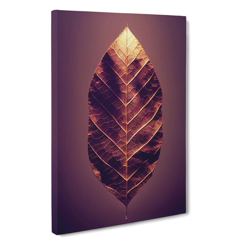 Royal Leaf - Wrapped Canvas, 50cm H x 35cm W x 3cm D