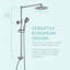 Système de douche à pluie Fennocasa Polaris Elite, pomme de douche à pluie 8 po, chrome 2,5 GPM