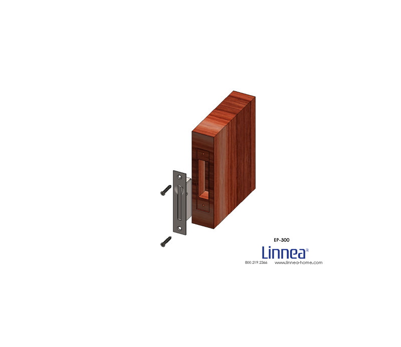 Pocket Door Hardware - Edge Pull, Polish Stainless Steel