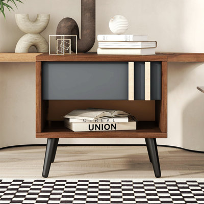 Table de chevet Jasibe en brun