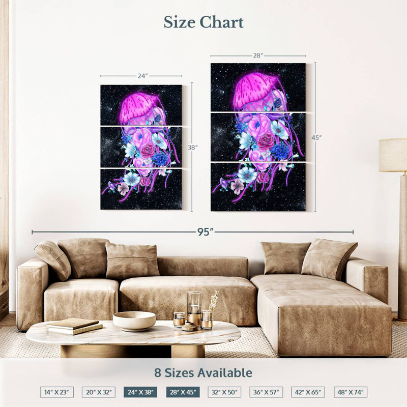 Brampt Magic Ocean Jellyfish, 45" H x 28" W