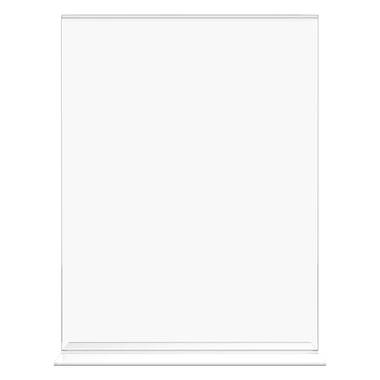 Clear Acrylic Double Sided Sign Holder 5.5 x 8.5 Vertical/Horizontal with  T Strip, 10-Pack