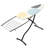 Brabantia Size D XL Ironing Board with Linen Rack and Heat Resistant Parking Zone Spring Bubbles Cover