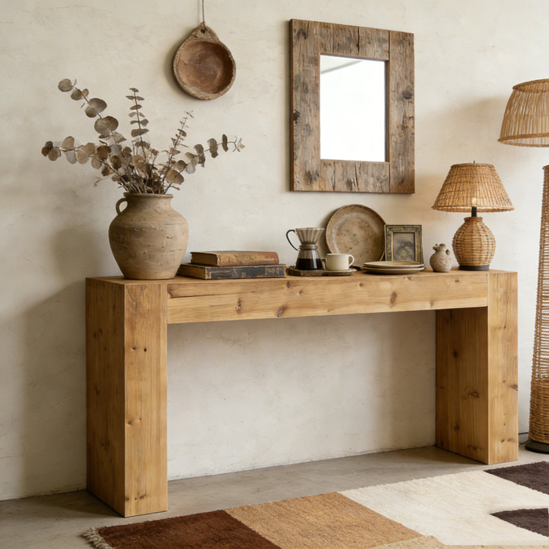 Minimalist Design Hallway Table,Console table, Brown