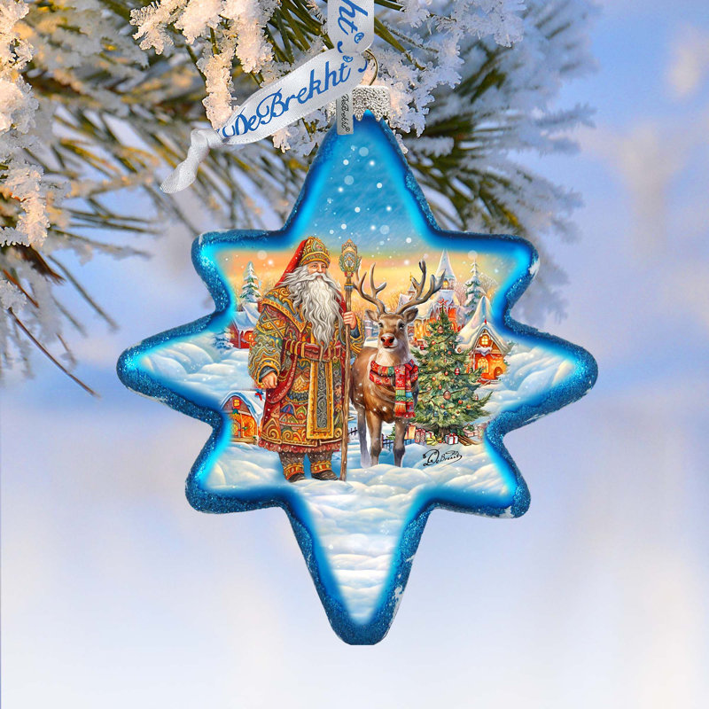 4'' Glass Hanging Figurine Ornament