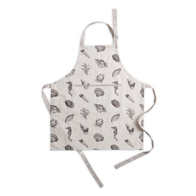 Maison d' Hermine Apron for women with Pocket 100% Cotton 27.50"x31.50" 1 Piece Adjustable Neck Strap & long ties Apron Men, Chef, Wedding, Cooking, Gardening, Server Spring/Summer (At The Seaside)