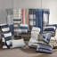 Courtepointe réversible en coton bleu marine Adelson de Nautica-15425096
