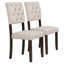 Ensemble 6 pièces de table et chaises de salle à manger avec pieds de forme spéciale et dossiers et coussins recouverts de mousse pour la salle à manger-1122901498-1122901476