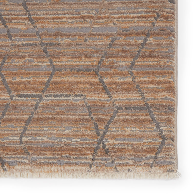 Tapis brun clair, Tapis de couloir de 2 pi 6 po x 8 pi