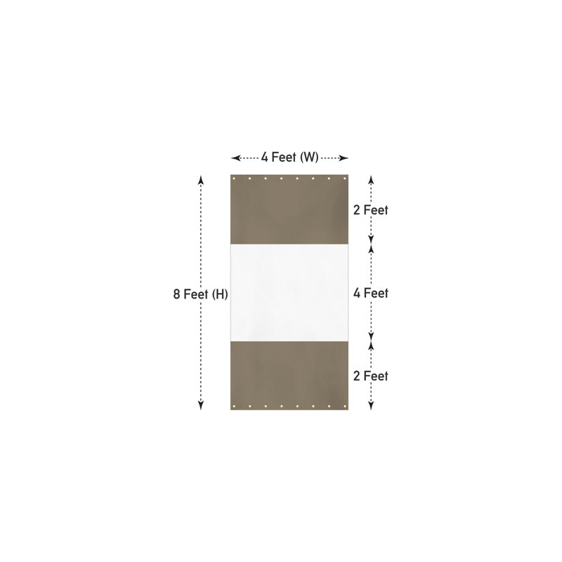 Blue Elephant Black, Beige, 243.8cm H x 121.9cm W