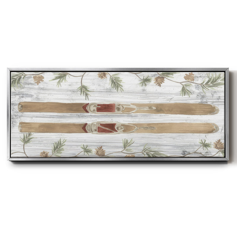 Pinecone Lodge Collection D- Framed Canvas, 24" H x 60" W