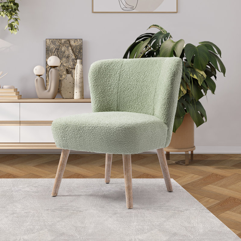 Fauteuil de chambre de 25,5 po Breann, Mélange de polyester sauge du désert
