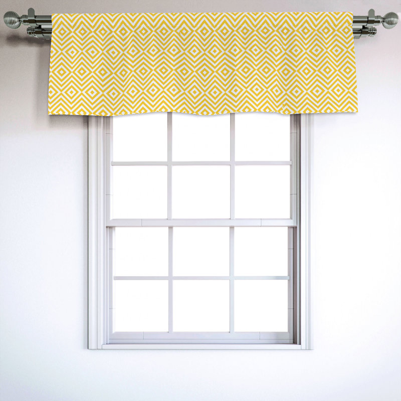 Sateen Floral Ruffled Window Valance