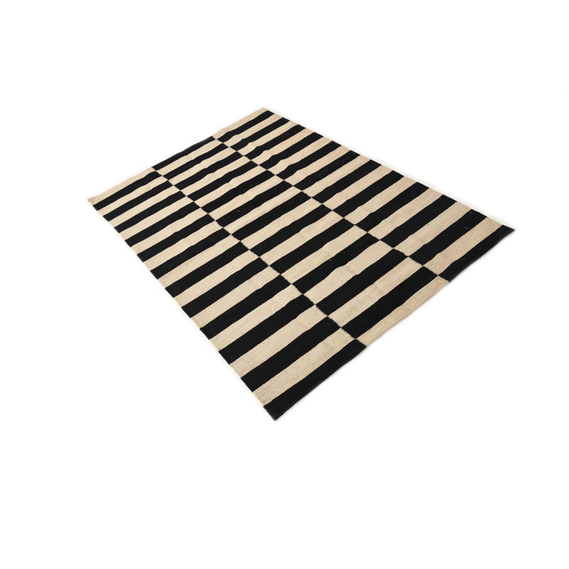 Tapis noir et blanc Jessen