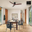 TurboFlow 52 in.  3 brown blades, short brown housing ceiling fan with light