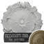 Médaillon de plafond Endurathane Melonie, DO 16 po x P 3 5/8 po x P 3/4 po (convient aux auvents jusqu'à 6 3/8 po), fini blanc ultra pur peint à la main-27784160