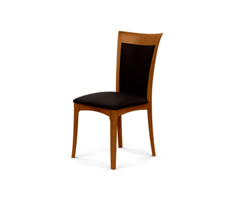 Morgan Leather Dining Chair, Autumn Cherry, Ebony