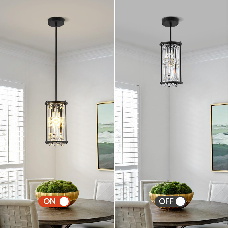Luminaire suspendu cylindrique à 1 lumière Jeziah