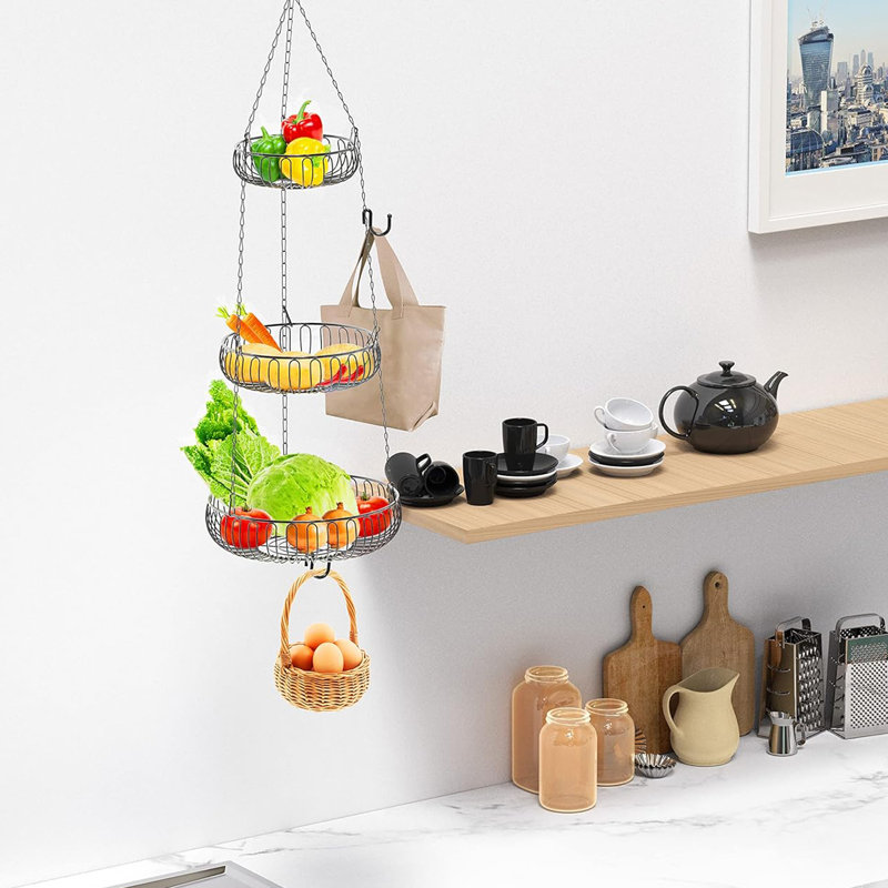 Adjustable Metal Hanging Fruit Basket