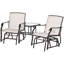 Fauteuils coulissants d'extérieur avec table basse