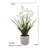22.5" Artificial White Orchid in Vanda Pot