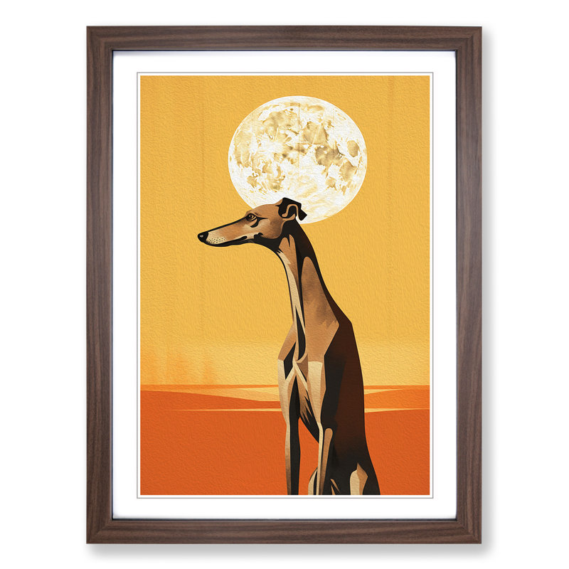 Greyhound Minimalism - Framed Print