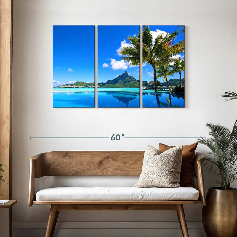Gillard Bora Bora Tropical Beach, 28" H x 45" W