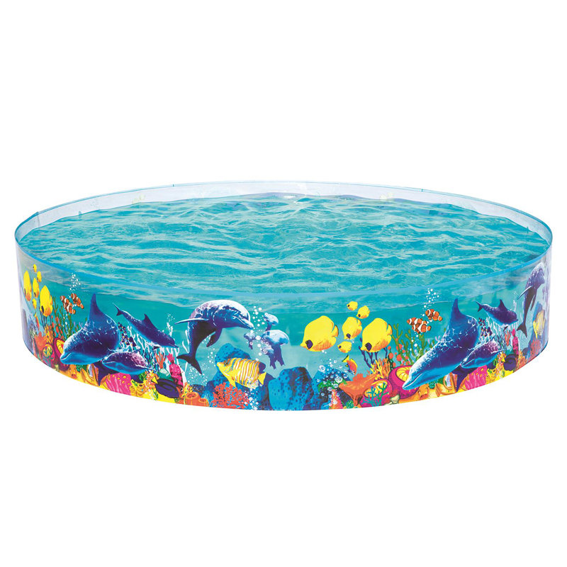 Plastic Round Kiddie Pool 46cm H x 244cm W x 244cm L
