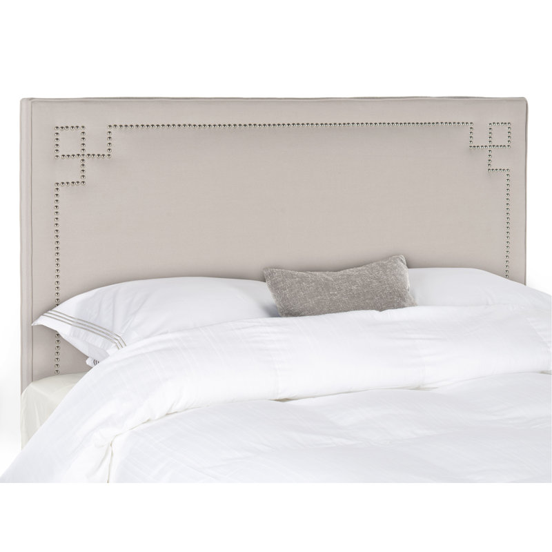 Kubrick Upholstered Headboard, Queen, Beige Linen