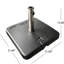 Base de parasol en béton noir - 119 lb, carré, 13 pi, support extérieur noir, adapté