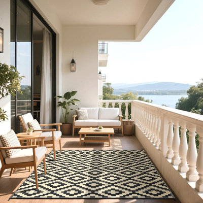 Non-Slip Geometric Doormat