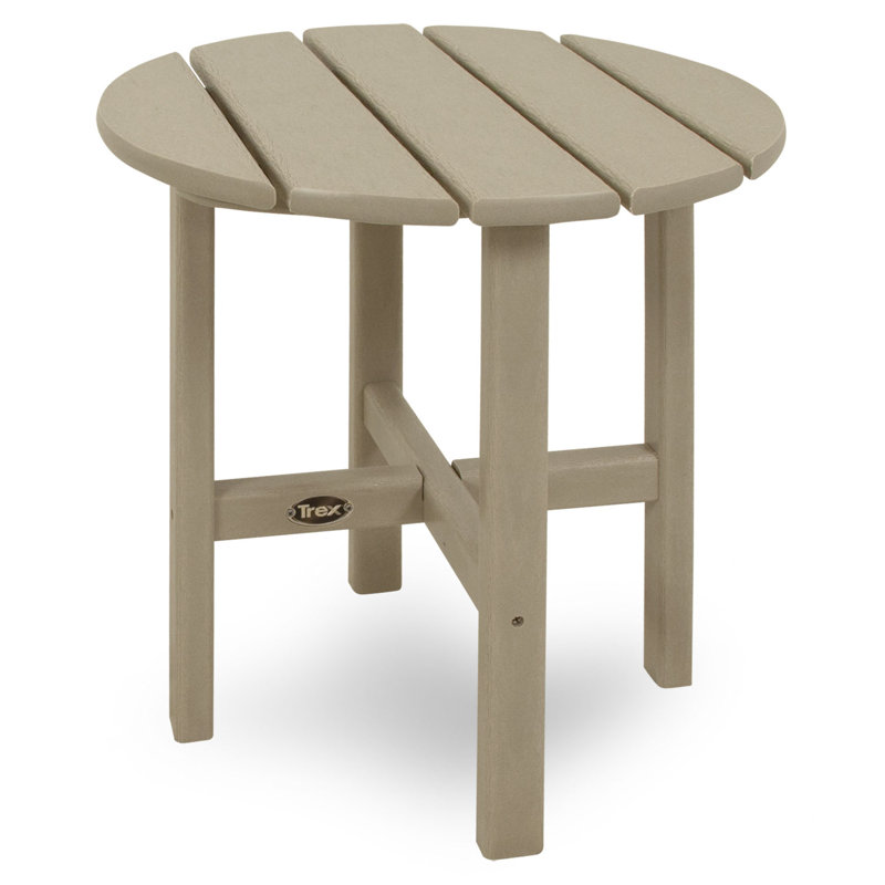 TREX Outdoors Cape Cod Round 18" Side Table, Sand Castle