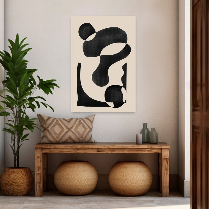 Art contemporain abstrait géométrique, H 48 po x l 32 po