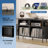 Mid-Century Turntable Stand With Sliding Doors - Large Vinyl Record Storage Cabinet For Living Room & Bedroom-61306266