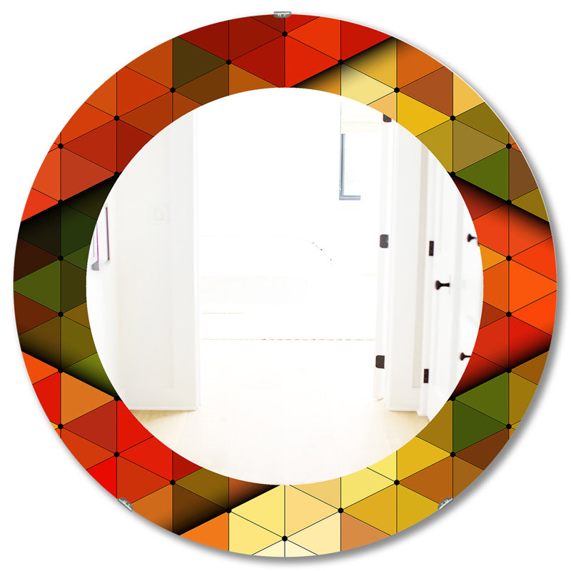 Triangular Colourfields 21 Wall Mirror, 31.5" H x 31.5" W