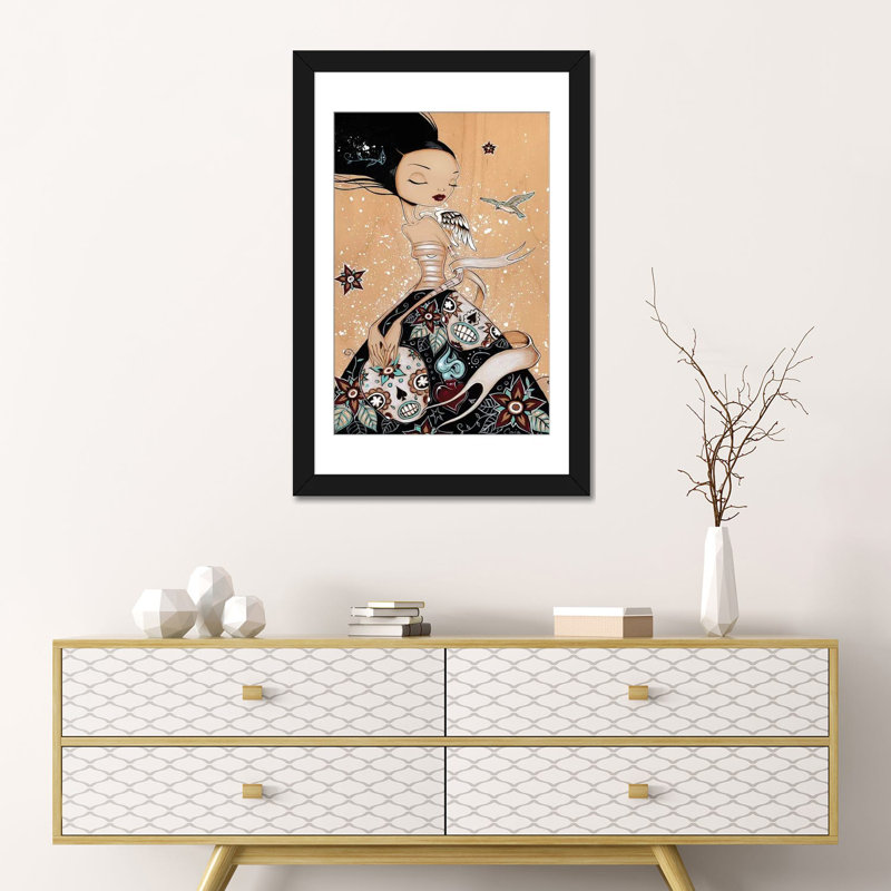 « quietus », impression sur toile, H 24 po x l 16 po x P 1 po, Papier d'art encadré noir, Blanc