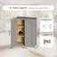 Armoire murale classique de style shaker gris avec fonction de fermeture en douceur et rangement intérieur personnalisable - Porte double de 27 po pour plusieurs zones de maison