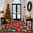 Christmas Area Rug Living Room Rugs Washable Rug Soft Neutral Boho Bohemian Farmhouse Rug Indoor Floor Carpet for Bedroom Under Dining Table Home Office Decor-1505719284