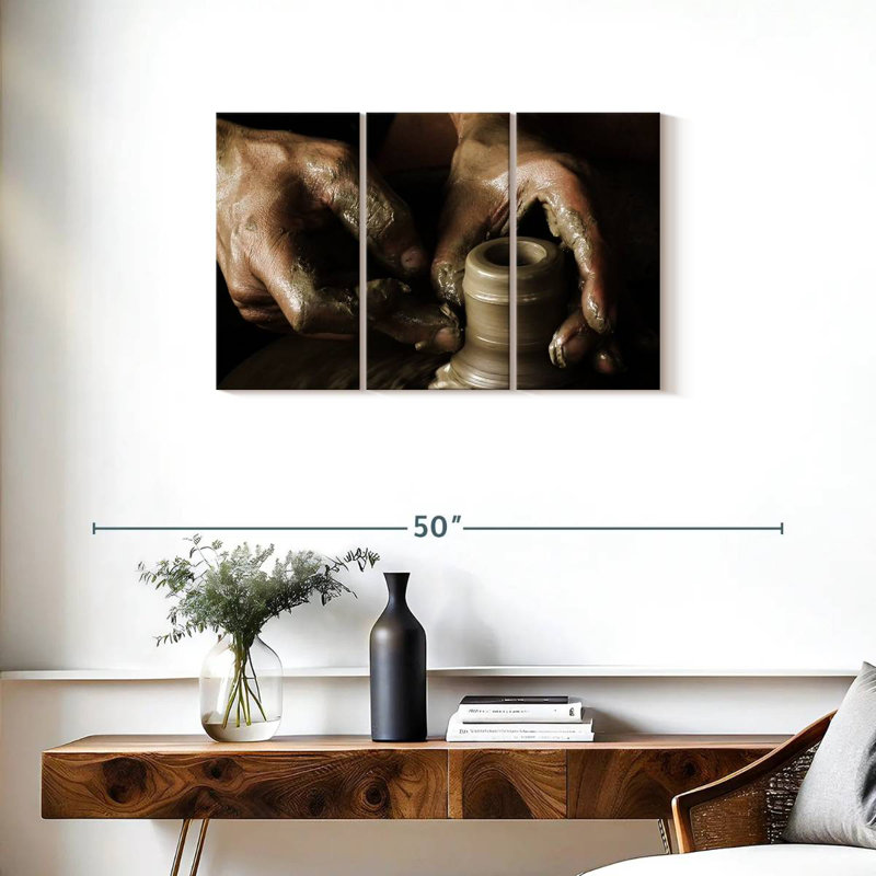 Senne Skillful Potter Hands, 20" H x 33" W
