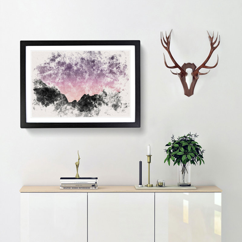 Pink Sky at Night - Framed Print, Black Framed, 33cm H x 45cm W x 2cm D