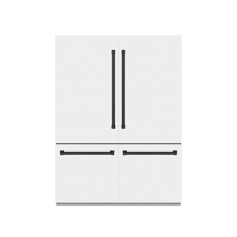 ZLINE Autograph Edition 60 in. 32.2 cu. ft. French Door Built-In Bottom Freezer Refrigerator with Water Dispenser and Ice Maker in Stainless Steel with Graphite Gray Interior and Accents