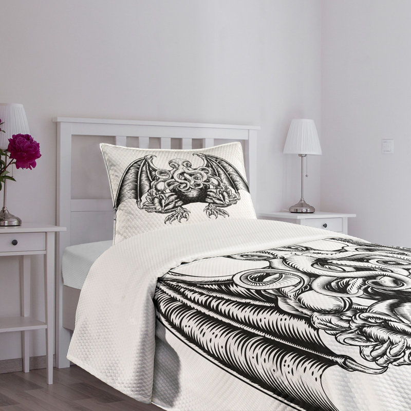 Ambesonne Space Bedspread Cosmic Evil