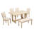6 Piece Dining Table Set With Bench