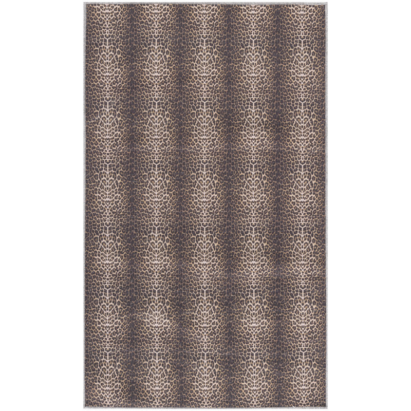 Madelline Machine Washable Cotton Area Rug with Non-Slip Backing, Rectangle 3' x 5'